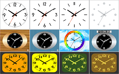 時計アプリのデザイン一覧