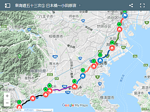 東海道五十三次ルートマップ