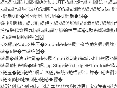 文字化けしたテキスト(イメージ)